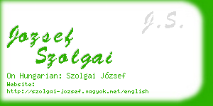 jozsef szolgai business card