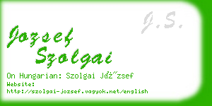 jozsef szolgai business card